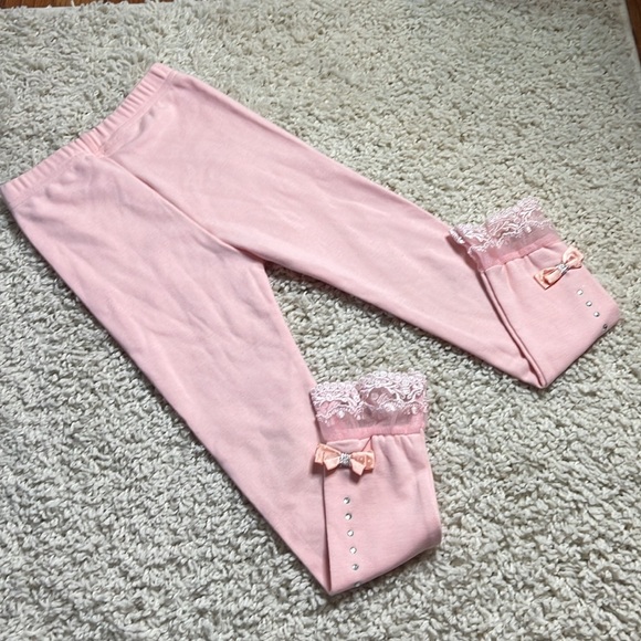 GIRLS ML KIDS LEGGINGS SIZE 4-5 PINK PREOWNED - Picture 7 of 8